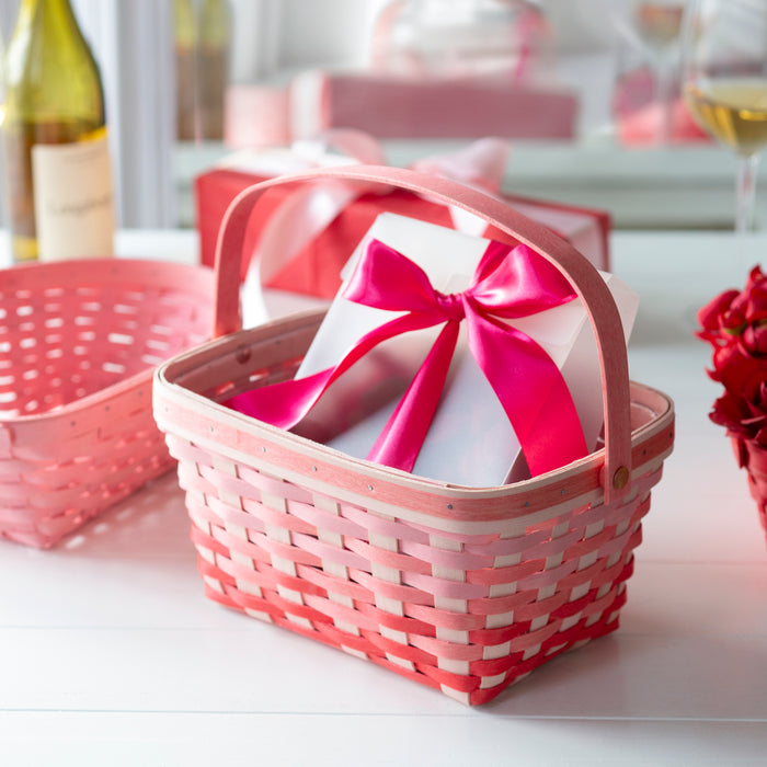 Valentine's Ombre Sweetheart Basket Set with Protector - Pink Ombre