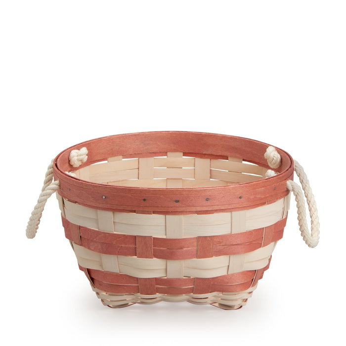 Medium Interstacking Rope Basket Americana Red Stripe