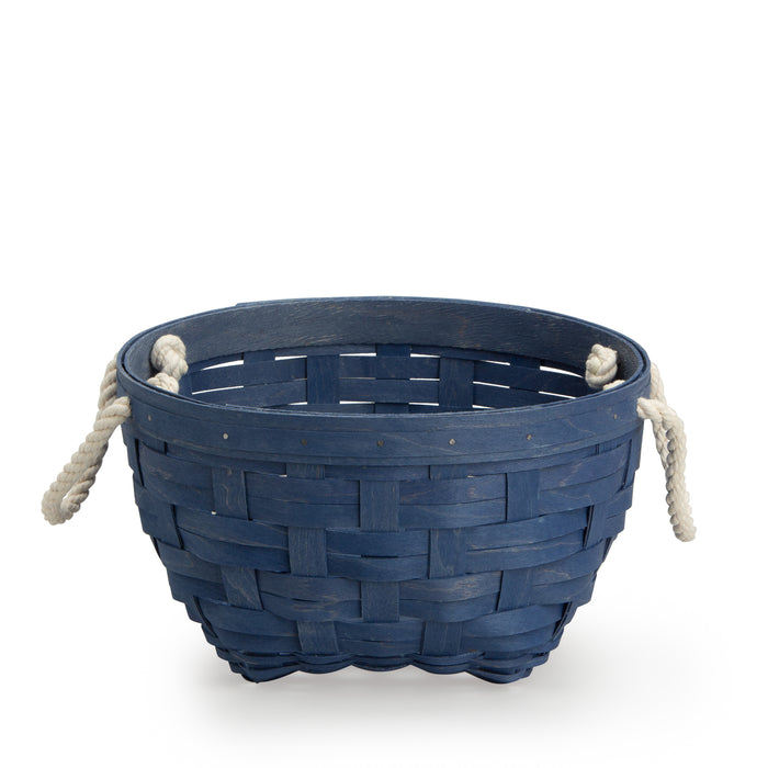 Medium Interstacking Rope Basket Regal Blue