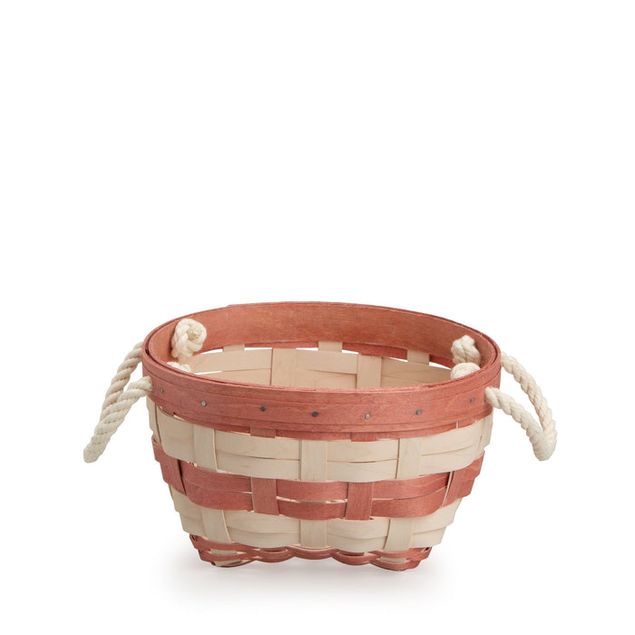 Small Interstacking Rope Basket Americana Red Stripe