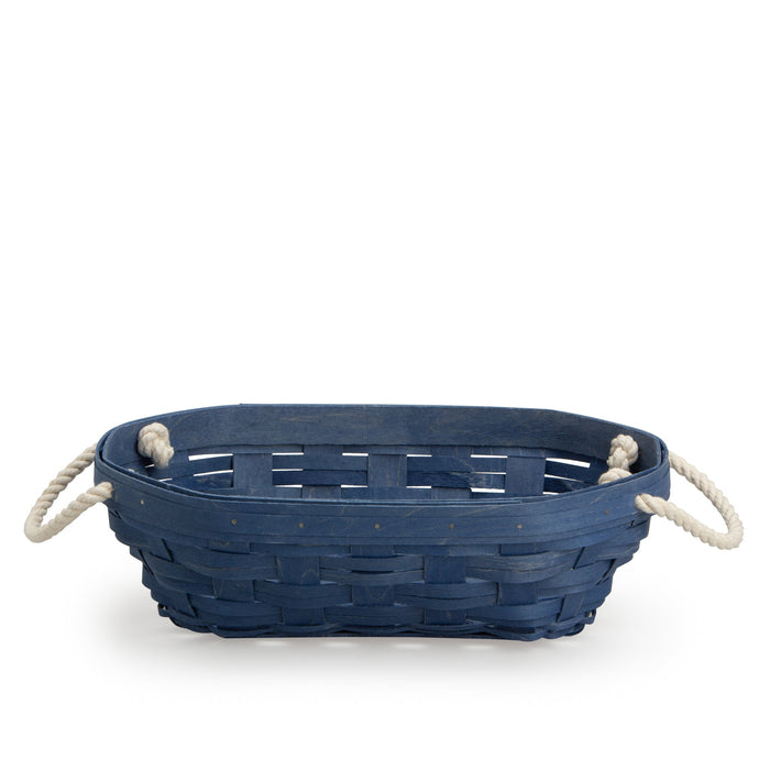 Oval Rope Basket Regal Blue