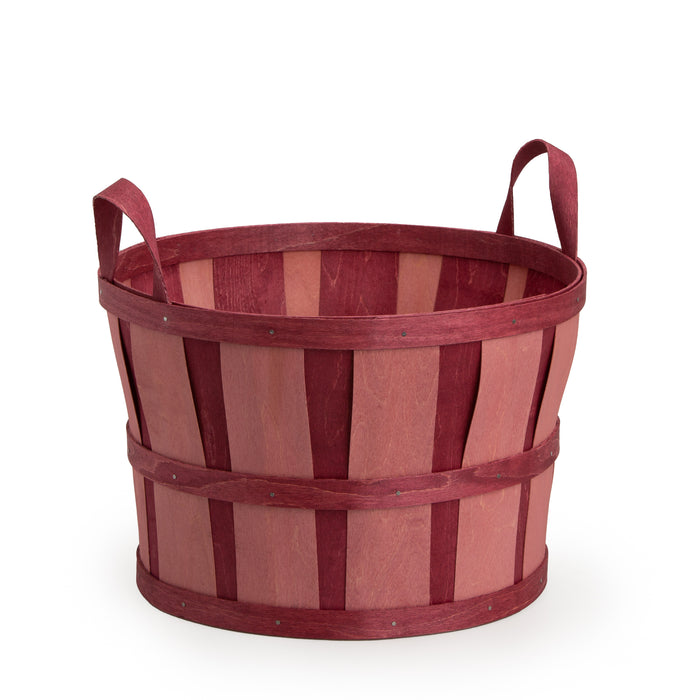 Burgundy Two-Tone Bushel Basket