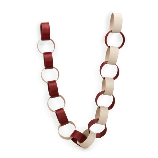 Front of Bold Red & White Decor Chain