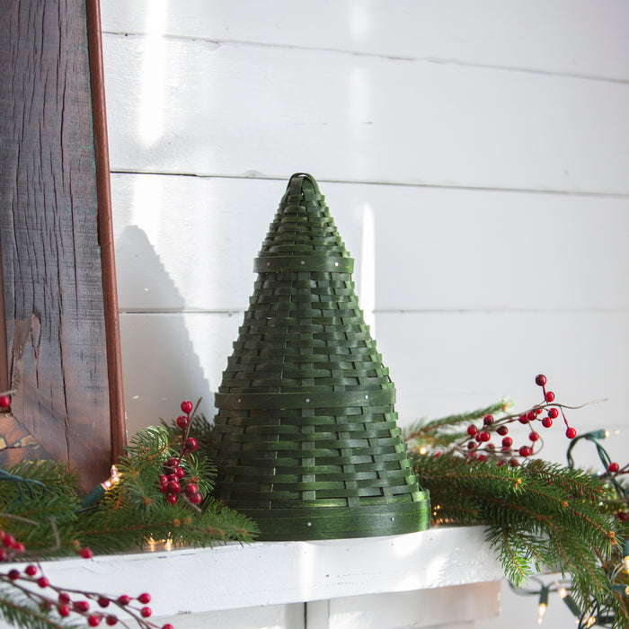 Woven Evergreen Tree Trio - Bold Green