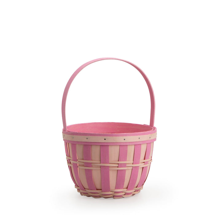 Small Easter Trug Basket Set with Protector - Pink