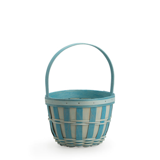 Front of Small Easter Trug Basket Set with Protector - Robin's Egg Blue