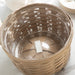 Top of Pale Grey Large Round Basket Set with Protector