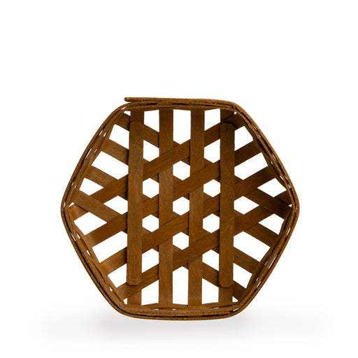 Top view of Warm Brown Honeycomb Basket Set with Protector
