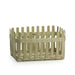 Front of Norman Rockwell Picket Fence Basket - Soft Green