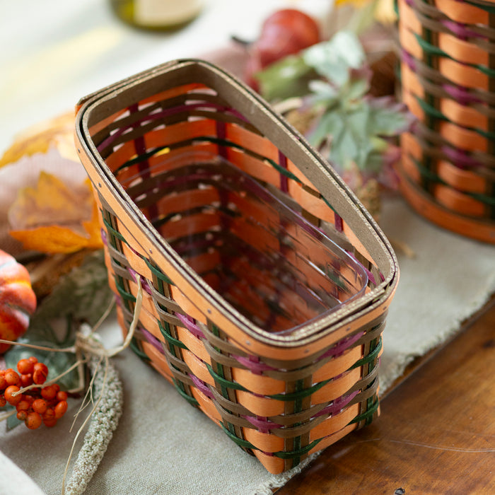 Napkin Holder Set with Protector - Orange Plaid