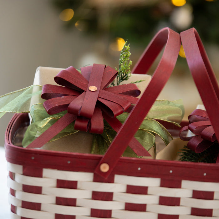 Woven Bow Duo - Bold Red