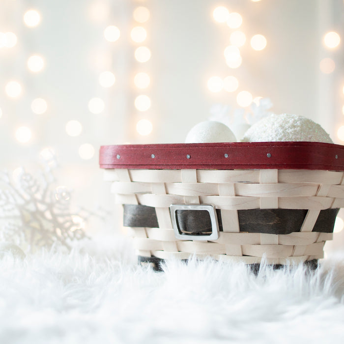 Medium Tapered Basket Set with Protector - White Snowman Belly