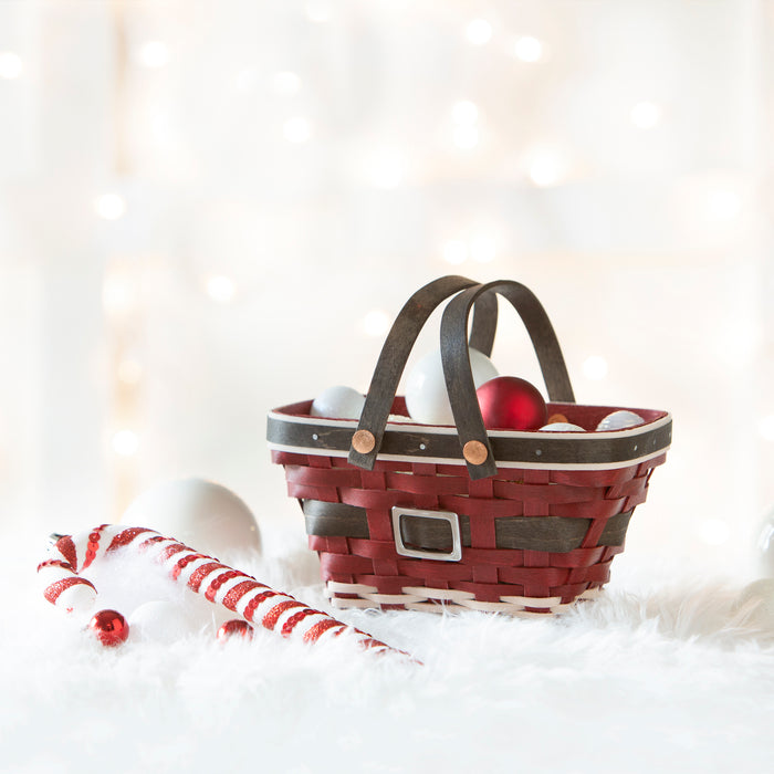 Medium Tapered Basket Set with Protector - Santa Belly