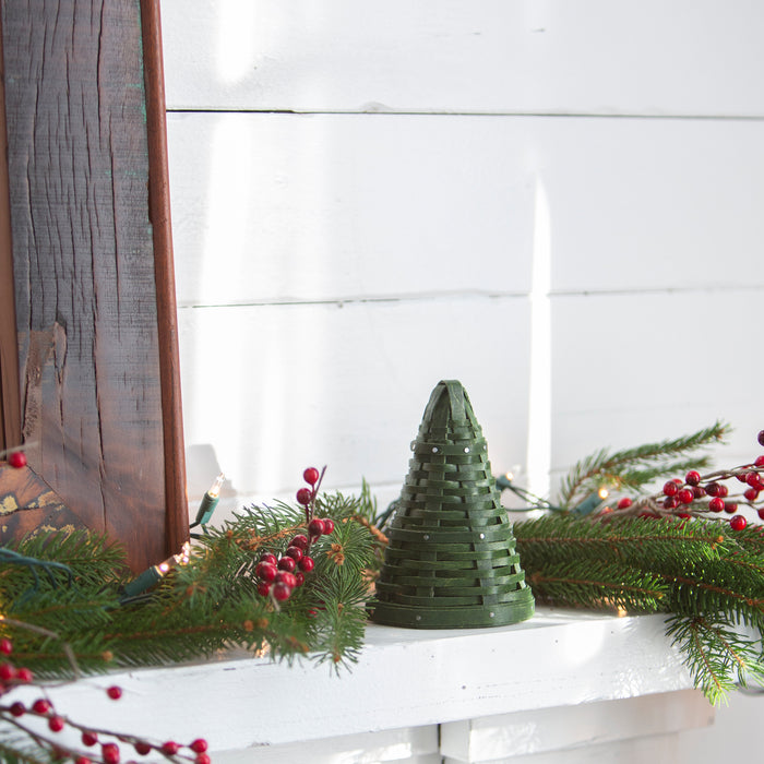 Woven Evergreen Tree Trio - Bold Green