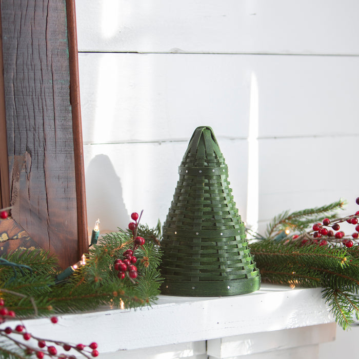 Woven Evergreen Tree Trio - Bold Green