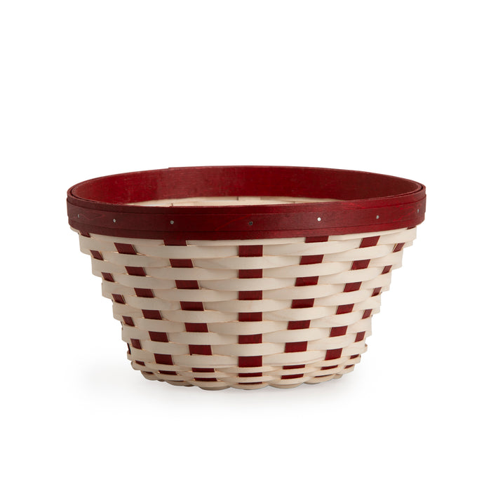 Christmas Weave Serving Bowl Set with Protector - Bold Red and 1973 White