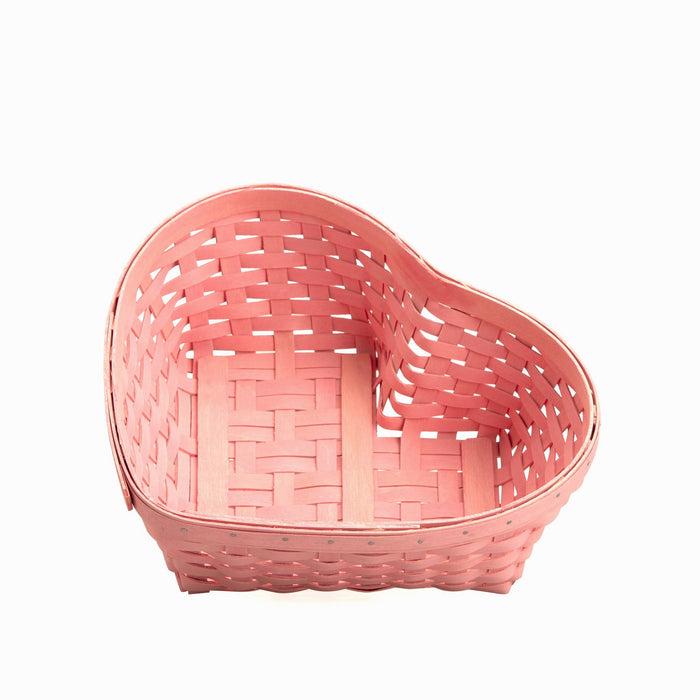 Woven with Love Heart Basket Set with Protector - Pink