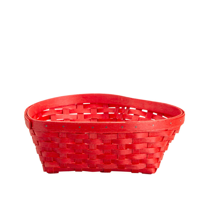 Woven with Love Heart Basket Set with Protector - Red