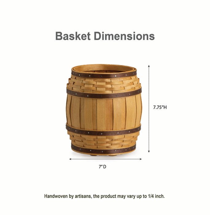 Oktoberfest Barrel Basket with Protector - Wheat