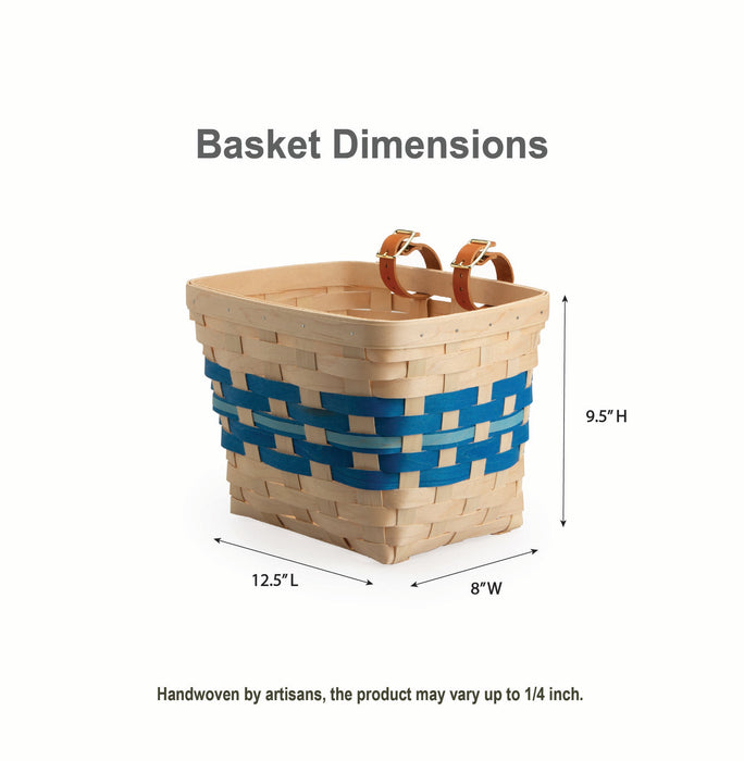 Spring Tapered Rectangle Bicycle Basket - Blueberry