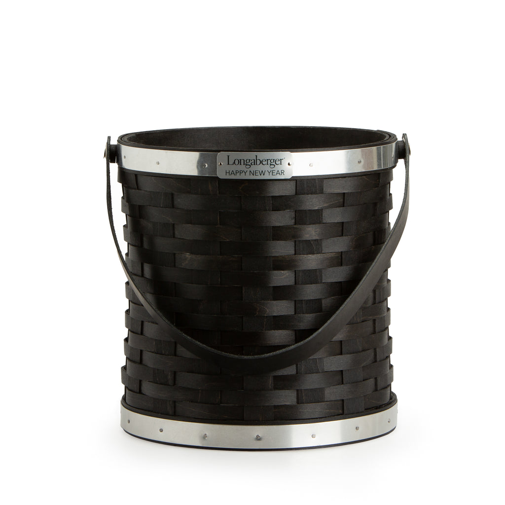 Collector's New Year's Eve Bottle Chiller Basket with Protector - Aluminum