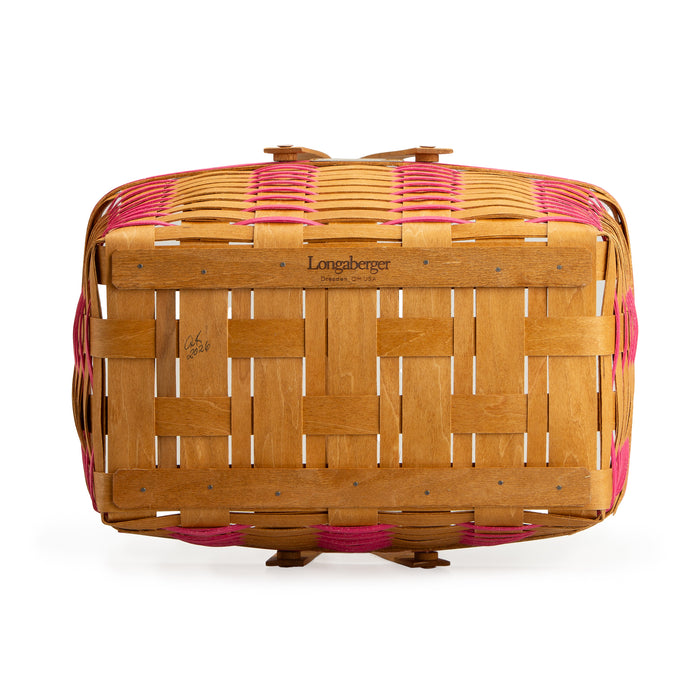 Collector's Valentine's Day Medium Heartland Basket with Protector - Pink