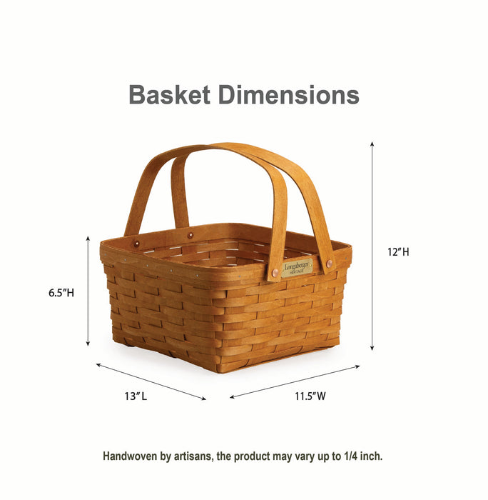 Collector's Heritage Cake Basket with Lid, Riser and Protector - Warm Brown