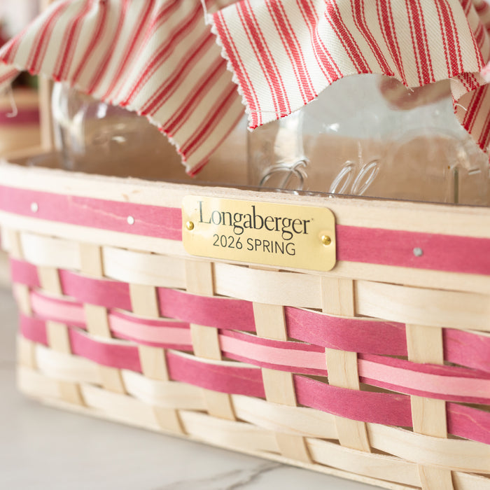 Collector's Spring Canning Basket with Protector - Raspberry