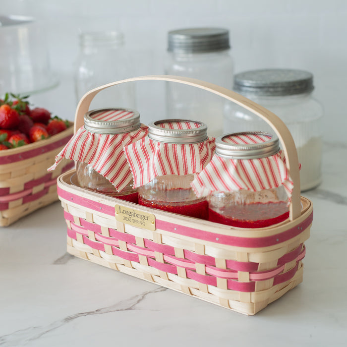 Collector's Spring Canning Basket with Protector - Raspberry
