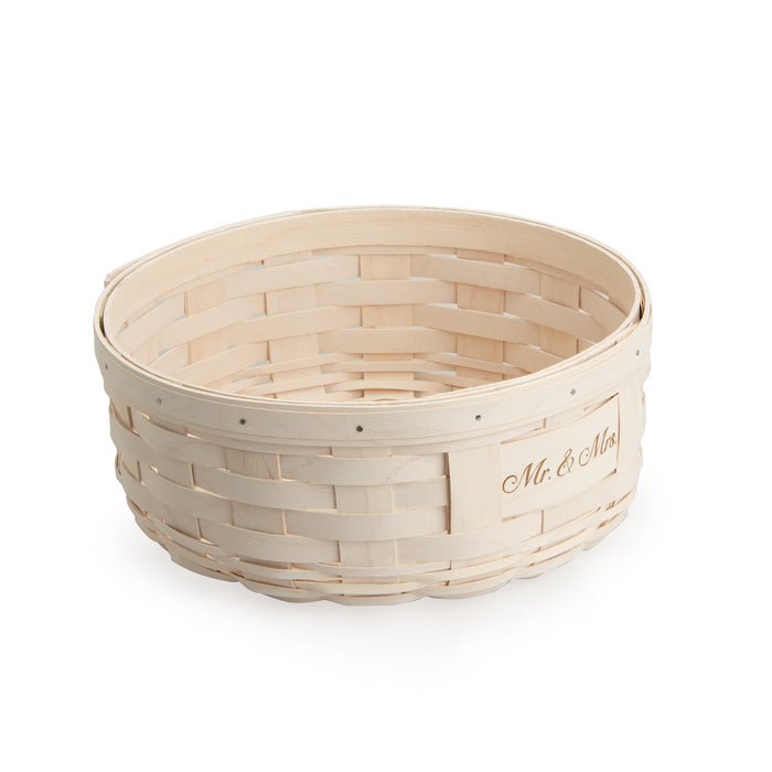 Celebrations Mr. & Mrs. Basket with Protector - 1973 White-Basket Set-Woven Maple Basket-Longaberger
