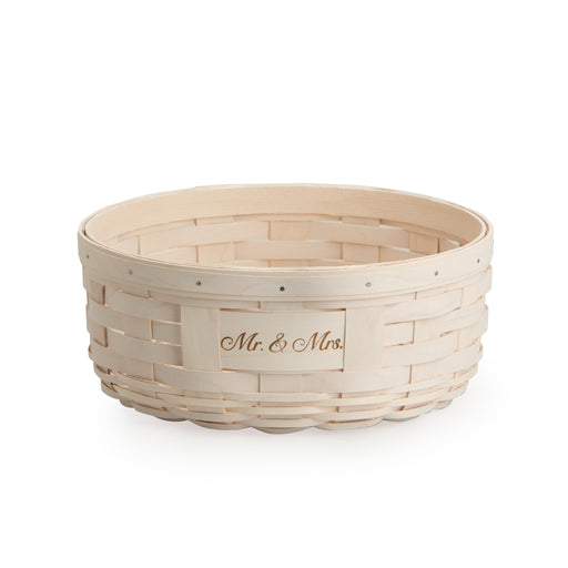 Celebrations Mr. & Mrs. Basket with Protector - 1973 White-Basket Set-Woven Maple Basket-Longaberger