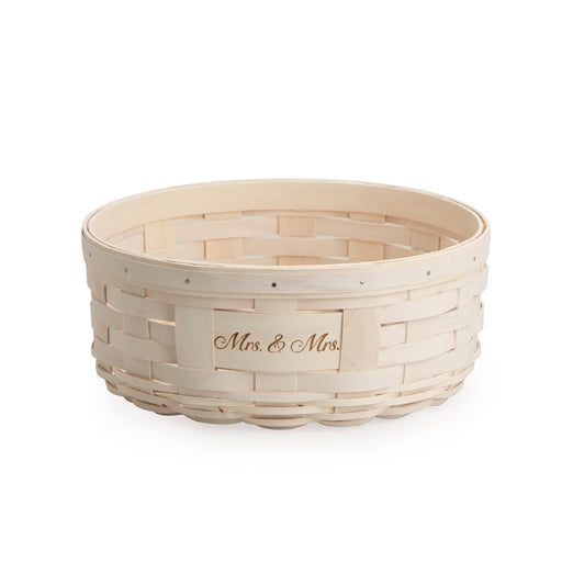 Celebrations Mrs. & Mrs. Basket with Protector - 1973 White-Basket Set-Woven Maple Basket-Longaberger