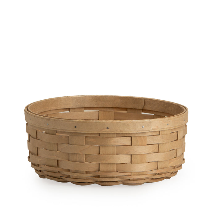 Celebrations Thank You Basket with Protector - Light Brown-Basket Set-Woven Maple Basket-Longaberger
