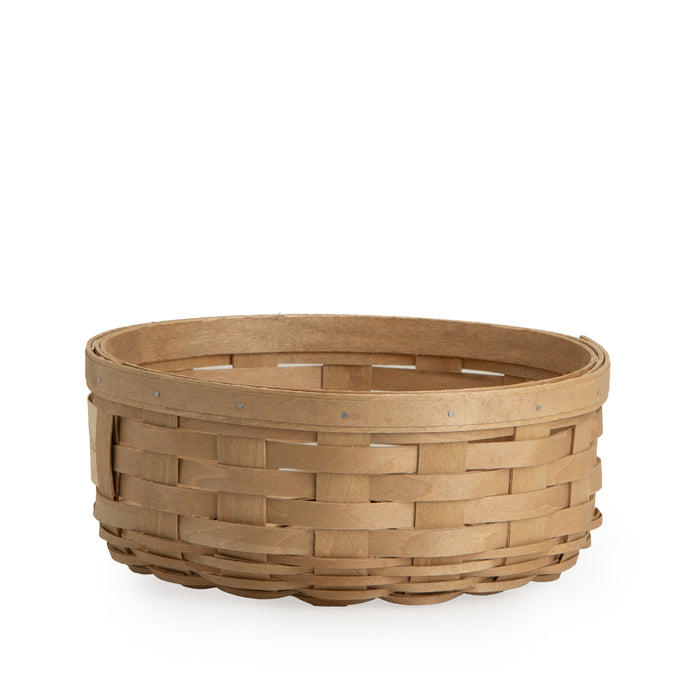 Celebrations Thank You Basket with Protector - Light Brown-Basket Set-Woven Maple Basket-Longaberger