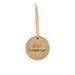Christmas 4-Piece Wooden Ornament Set - "2025 Longaberger" Round-Ornament Set-Woven Maple Basket-Longaberger
