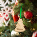 Christmas 4-Piece Wooden Ornament Set - "Believe" Tree-Ornament Set-Woven Maple Basket-Longaberger