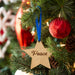 Christmas 4-Piece Wooden Ornament Set - "Peace" Star-Ornament Set-Woven Maple Basket-Longaberger
