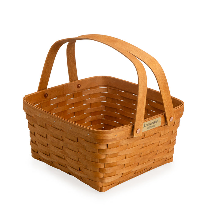 Collector's Heritage Cake Basket with Protector - Warm Brown