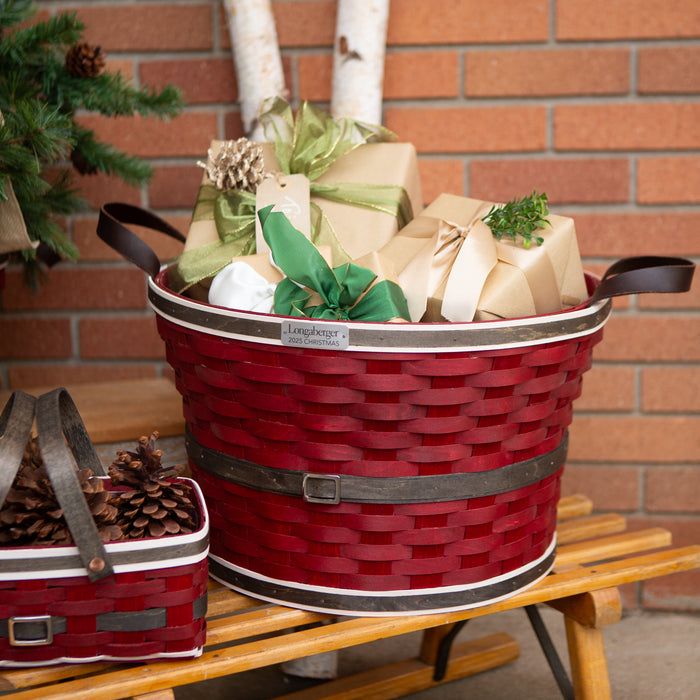 Collector's 5-Piece Santa Belly Bushel Basket Set