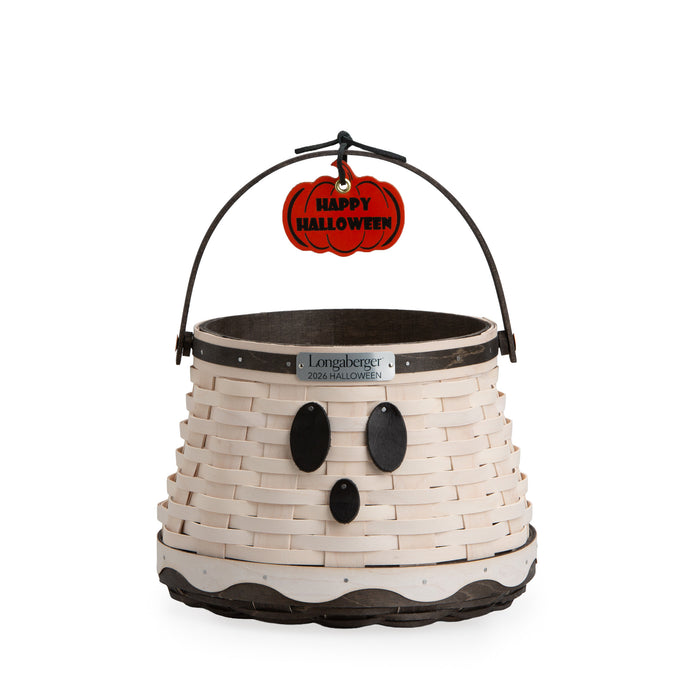 Collector's Halloween Tapered Ghost Basket with Protector