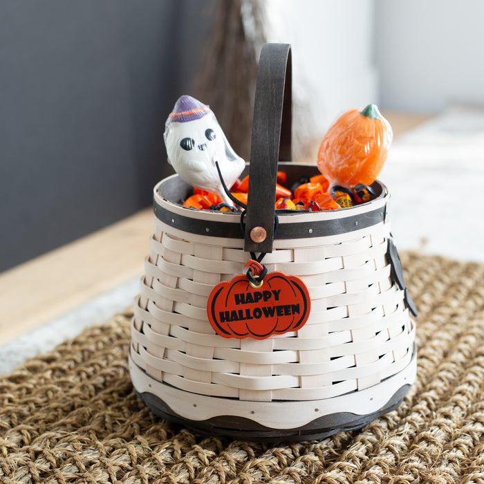 Collector's Halloween Tapered Ghost Basket with Protector