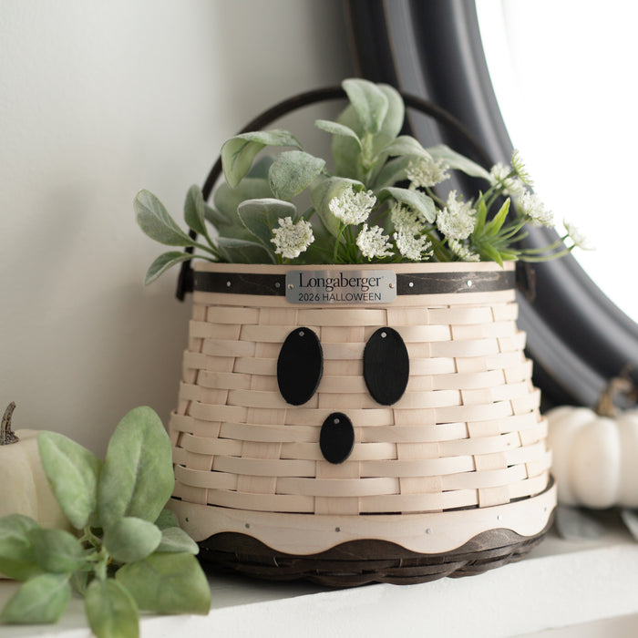 Collector's Halloween Tapered Ghost Basket with Protector