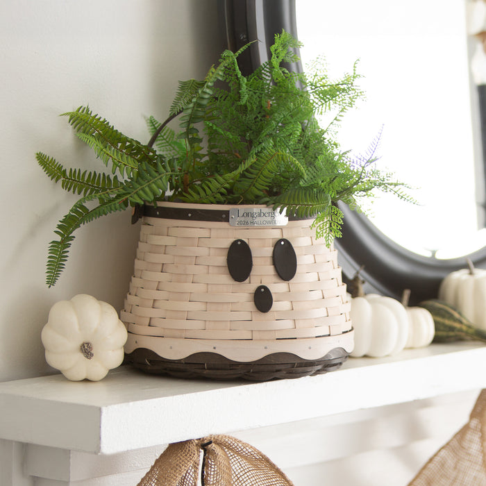 Collector's Halloween Tapered Ghost Basket with Protector