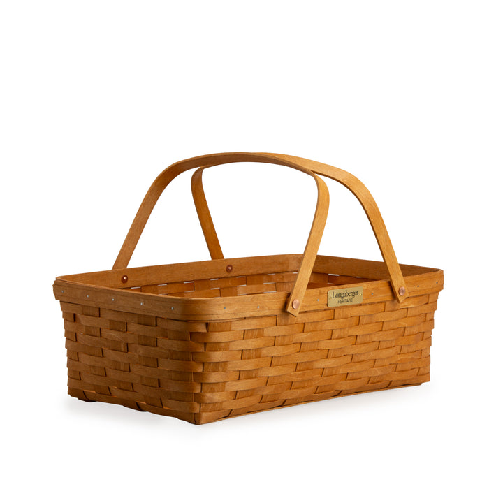 Collector's Heritage Large Gathering Basket with Protector - Warm Brown