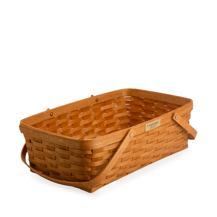 Collector's Heritage Large Gathering Basket with Protector - Warm Brown