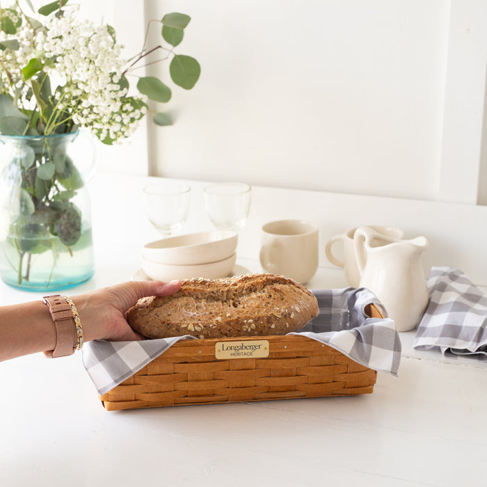 Collector's Heritage Bread Basket with Protector - Warm Brown
