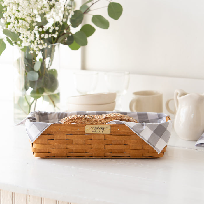 Collector's Heritage Bread Basket with Protector - Warm Brown