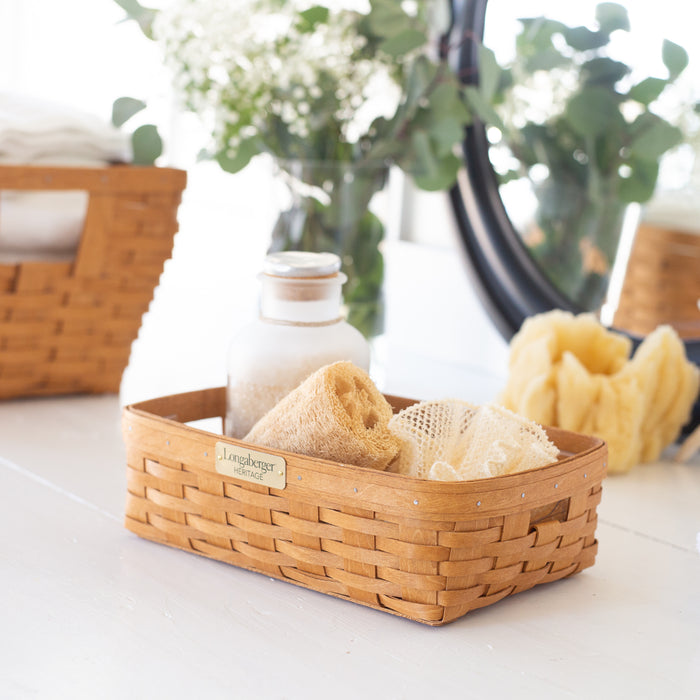 Collector's Heritage Linen Basket with Protector - Warm Brown