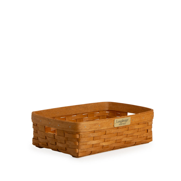 Collector's Heritage Linen Basket with Protector - Warm Brown