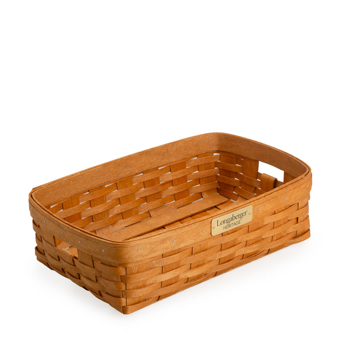 Collector's Heritage Linen Basket with Protector - Warm Brown